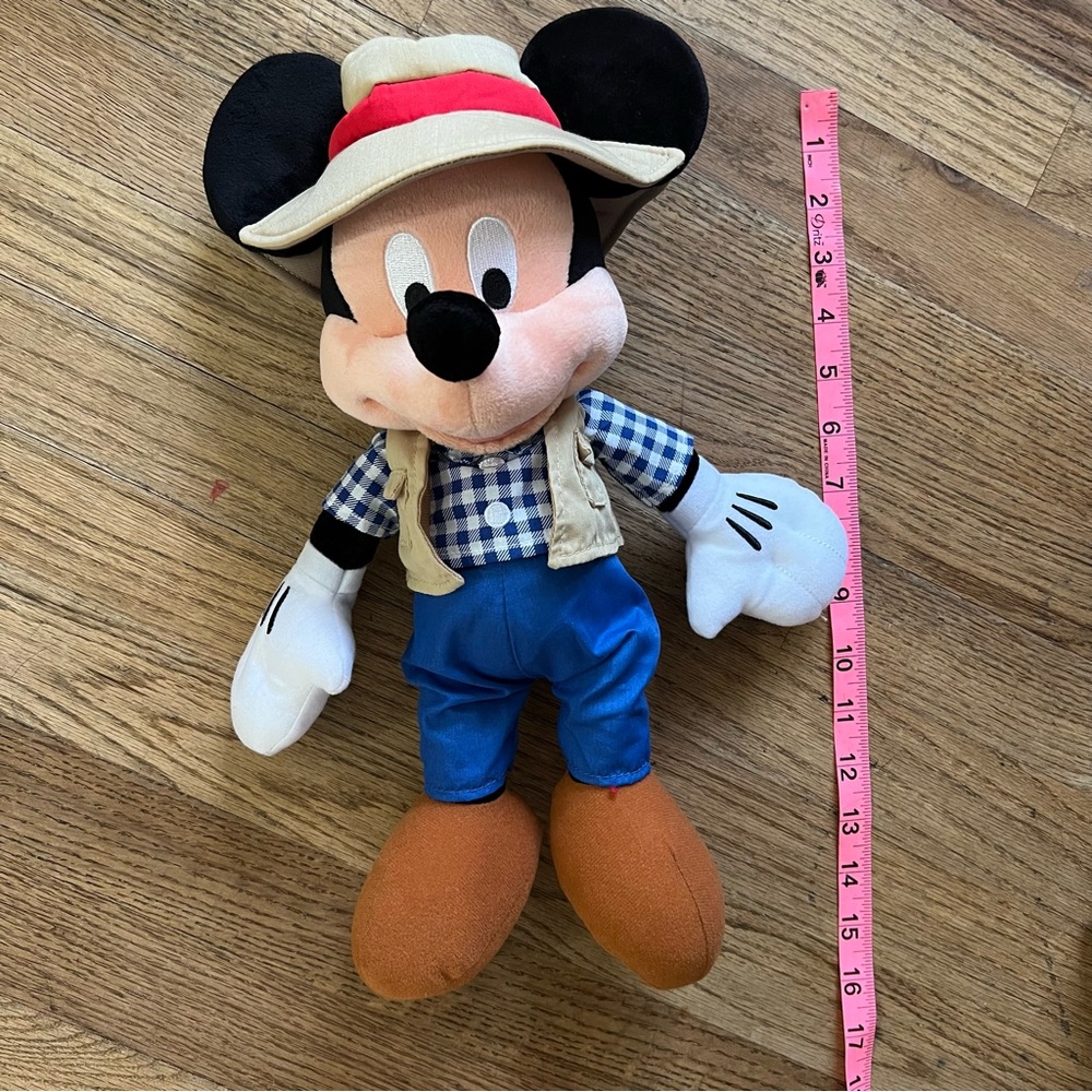 Disney Parks fisherman Mickey Mouse plush Stuffed Doll Animal Plushie 15”